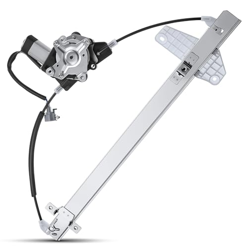 YHTAUTO Rear Power Window Regulator Driver Side with 2-Pin Motor Assembly for Nissan Titan 2004-2015 Crew/Extended Cab, Armada 2005-2015 Sport Utility, Pathfinder Armada 2004 Sport Utility - Image 1