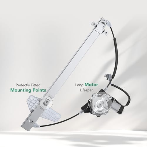 YHTAUTO Rear Power Window Regulator Driver Side with 2-Pin Motor Assembly for Nissan Titan 2004-2015 Crew/Extended Cab, Armada 2005-2015 Sport Utility, Pathfinder Armada 2004 Sport Utility - Image 4