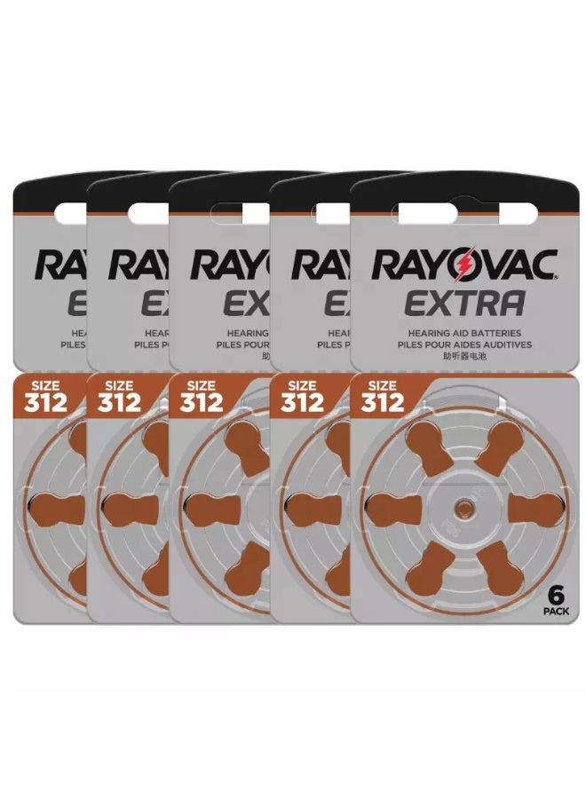Rayovac 30-Pieces Rayovac Extra (Size 312) Hearing Aid Batteries Zinc-Air 0% Mercury - Image 2