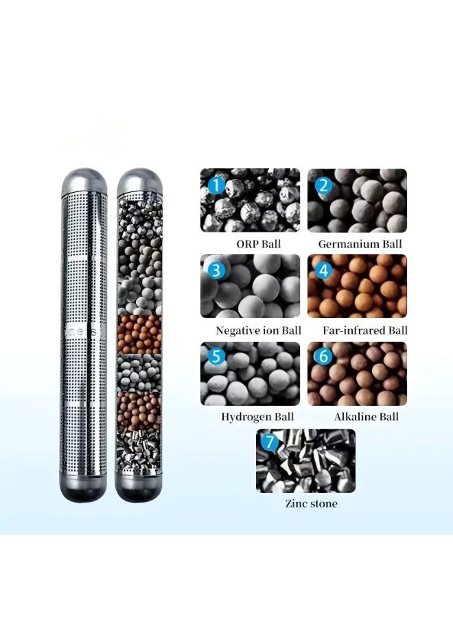 1 pack of silver portable alkaline water stick pH enhancer hydrogen ion generator, suitable for travel, home and office use, improving nutrient absorption, metabolism and immunity, inhibiting body oxidation and aging, giving health gifts to friends and oneself - Image 2