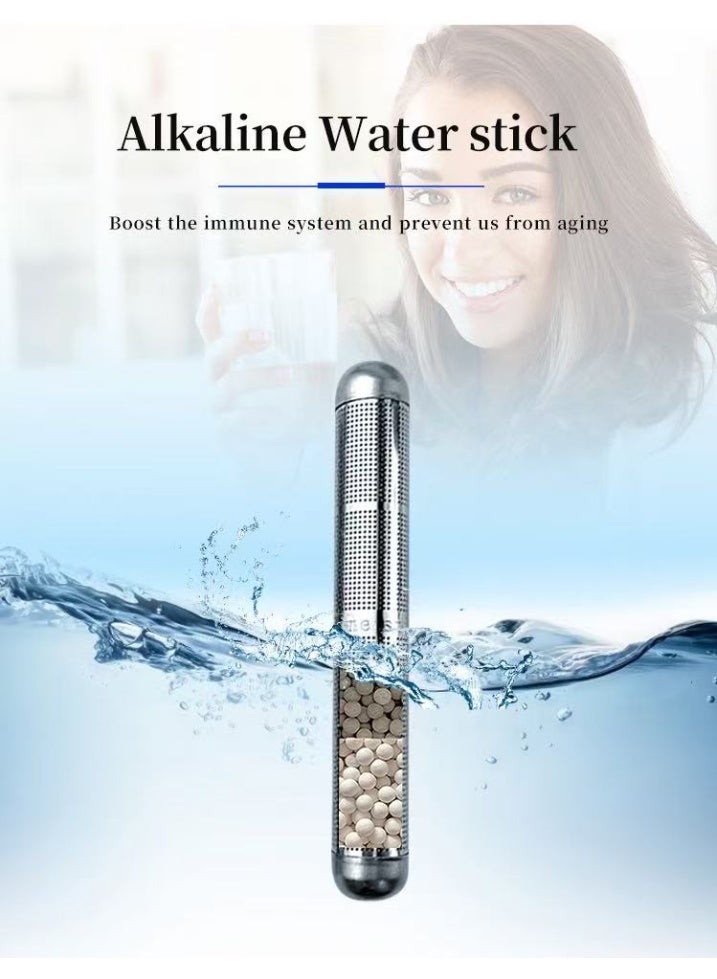 1 pack of silver portable alkaline water stick pH enhancer hydrogen ion generator, suitable for travel, home and office use, improving nutrient absorption, metabolism and immunity, inhibiting body oxidation and aging, giving health gifts to friends and oneself - Image 5