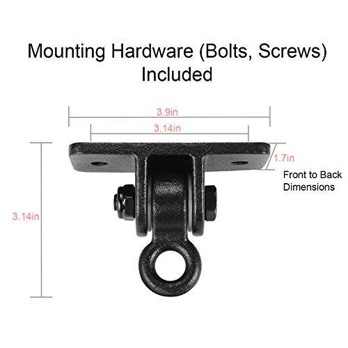 MDAIRC Swing Set Brackets, MDAIRC Heavy Duty Swing Hangers for Wooden Sets Playground Porch Indoor Outdoor & Hanging with Snap Hooks (2 Pack Black Swing Hook) - Image 4