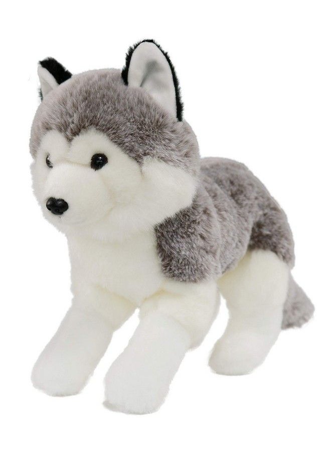 Ice King Bear - Lifelike Siberian Husky Stuffed Animal Plush Toy 13 Inches Length - Image 1