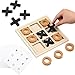 Seenelling Jumbo Wooden Tic Tac Toe Game Dementia Activities for Alzheimers Seniors with Matching and Puzzle Templates XO Chess Board Game for Elderly Engaging Table Decor Black Orange - Image 2