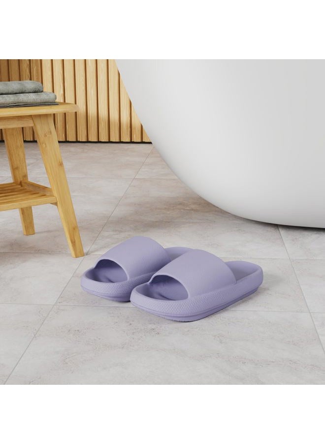 BRONAX Pillow Slippers for Women and Men | House Slides Shower Sandals | Extremely Comfy | Cushioned Thick Sole, Light Purple, 4-5.5 Women/3-4 Men - Image 2
