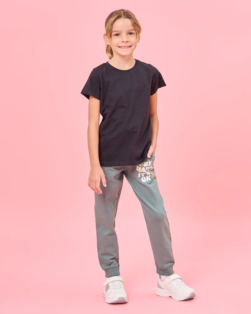 Redtag Girls Green Basic Track Pants