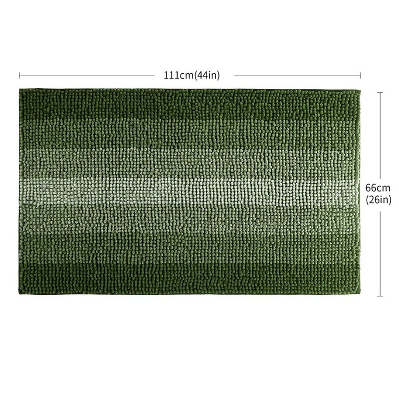 COSY HOMEER Bath Rugs Made of 100% Polyester Extra Soft and Non Slip Bathroom Mats Specialized in Machine Washable and Water Absorbent Shower Mat (44x26 Inch  Green) - Image 3