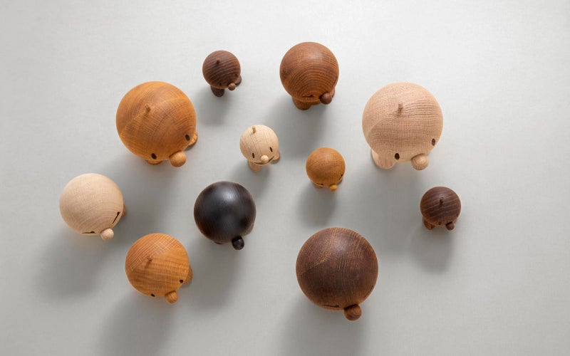 Hoptimist Bumble Smoked Oak, Woody Brown, Home Decor Ornament - Scandinavian Design, Wood W/Metal Spring, Small- Creates Cheerful Movement - Image 4