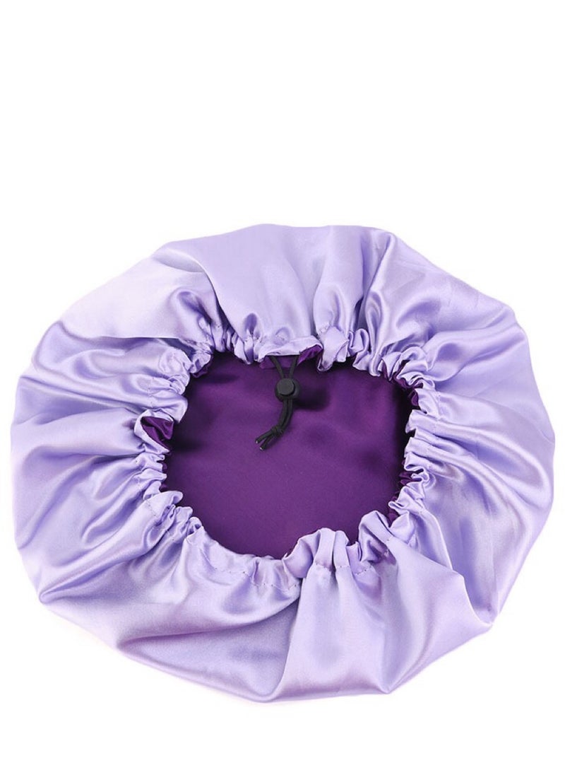 JoyousSto Women's Adjustable Double-Sided Satin Silk Soft Hat Soft Double-Sided Sleeping Cap  - Image 3