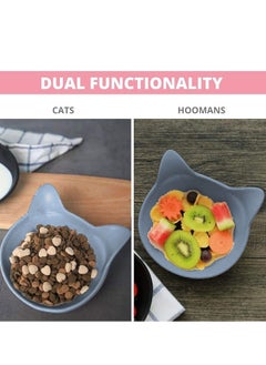 A.M Dining in Cat Head Ceramic Cat Bowl, Mini Kitten Bowl  - Image 2
