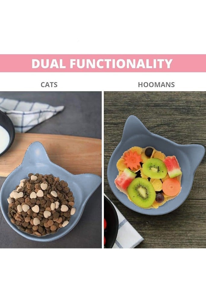 A.M Dining in Cat Head Ceramic Cat Bowl, Mini Kitten Bowl - Image 2