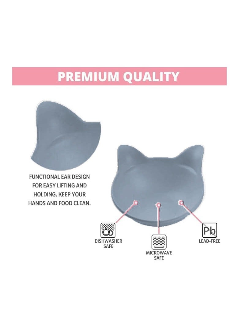 A.M Dining in Cat Head Ceramic Cat Bowl, Mini Kitten Bowl - Image 3