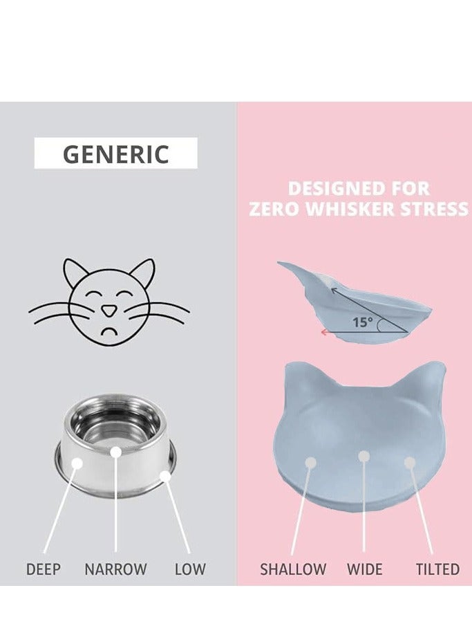 A.M Dining in Cat Head Ceramic Cat Bowl, Mini Kitten Bowl - Image 4