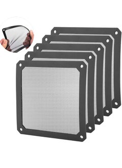 Bukela PC Cooler Fan Filter, 120 x 120mm Dustproof PVC Magnetic Computer Mesh Frame Nylon Dust Filter Computer Case Cover (5 Pcs)  - Image 1