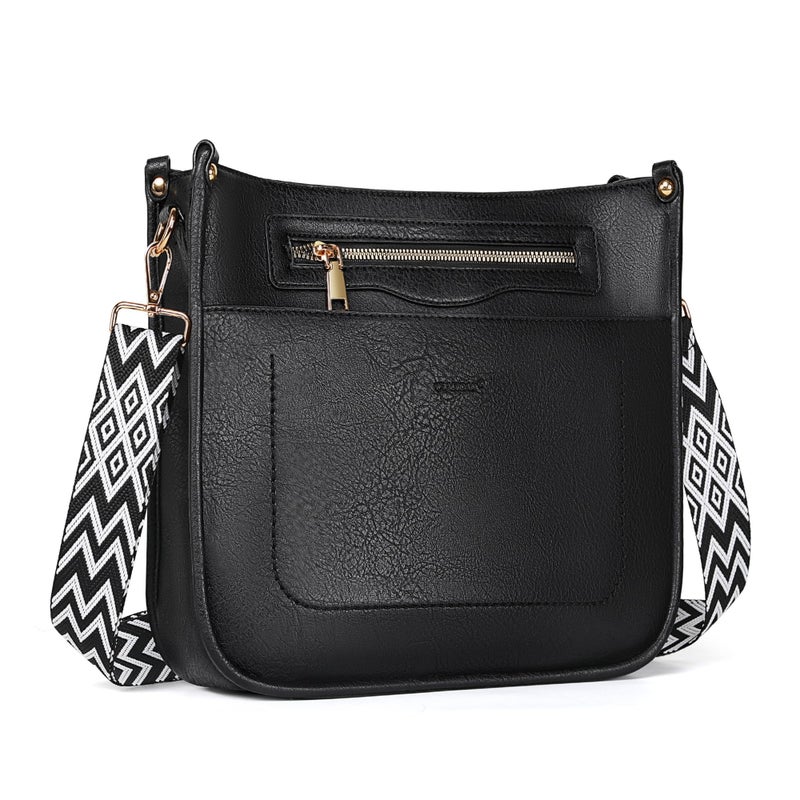 TANTOMI Crossbody Bags for Women Crossbody Purses Vegan Leather Hobo Bag Shoulder Handbags with Guitar Strap-7 Pockets - Image 1