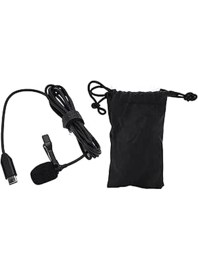 Type C Lavalier Lapel Microphone Mini Clip On Mic Omni Directional Pickup 1 5m Cable - Image 1