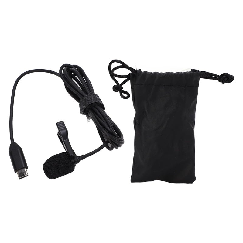 Type C Lavalier Lapel Microphone Mini Clip On Mic Omni Directional Pickup 1 5m Cable - Image 2