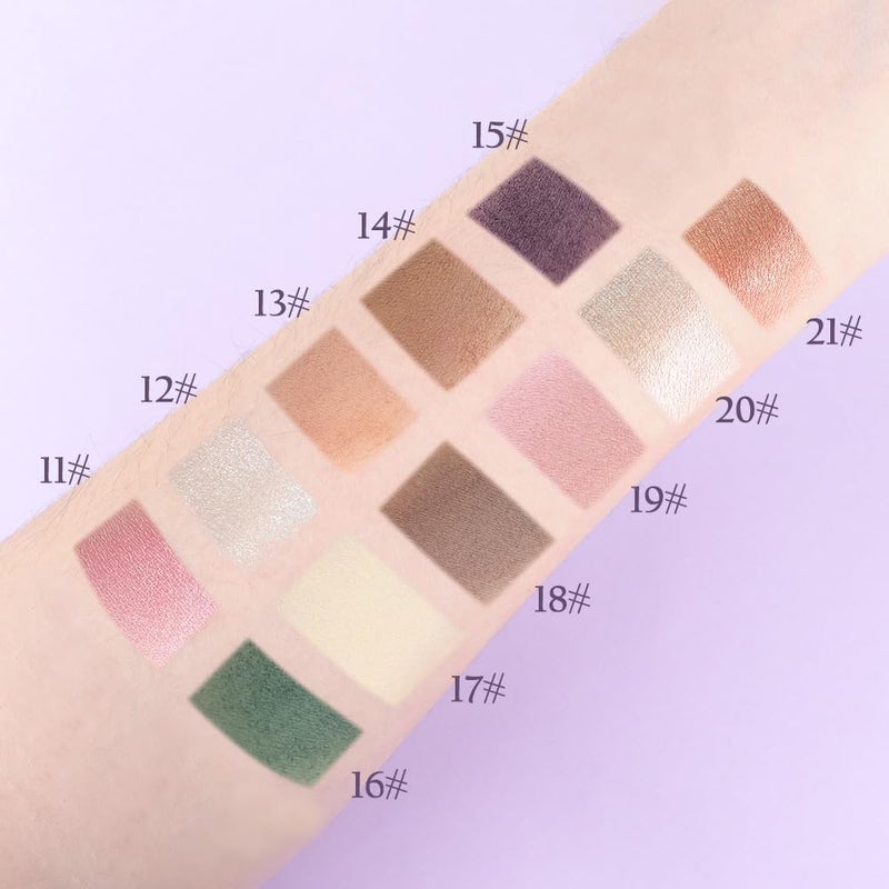 HHLTOH Neutral Light Nude Beige White Single Matte Eye Shadow Palette Naked Eyeshadow Palette Makeup for Old Women de sombras de ojos Natural Vegan Eyeshadow for Eyes Long Lasting Naturing-Looking #11 - Image 5
