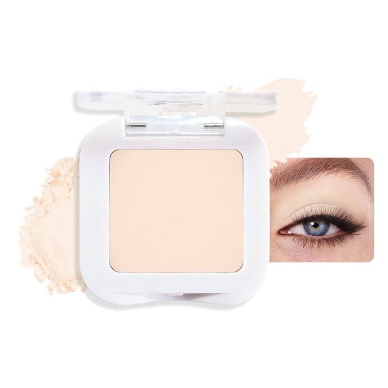 HHLTOH Neutral Light Nude Beige White Single Matte Eye Shadow Palette Naked Eyeshadow Palette Makeup for Old Women de sombras de ojos Natural Vegan Eyeshadow for Eyes Long Lasting Naturing-Looking #11 - Image 1