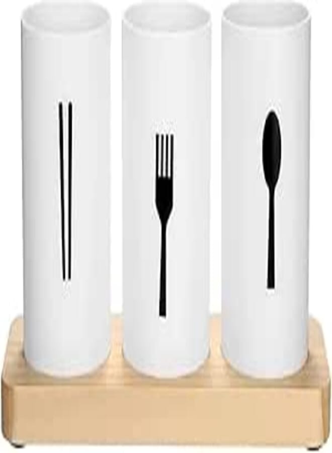 ALISSA Cutlery Holder Rack Flatware Organizer Drainer Chopstick Spoon Fork Storage Rack Kitchen Utensils Caddy Flatware Organizer For Kitchen