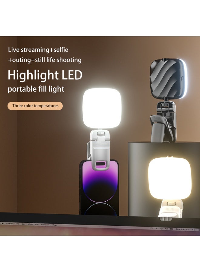 keloray LED Selfie Light, Portable Photography Fill Light with 3 Lighting Mode/9 Brightness Level, Rechargeable Mini Clip on Fill Lights with 360° Rotatable, for iPhone iPad Laptop Makeup, Black - Image 2