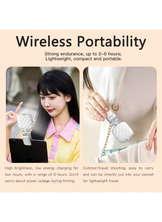 keloray LED Selfie Light, Portable Photography Fill Light with 3 Lighting Mode/9 Brightness Level, Rechargeable Mini Clip on Fill Lights with 360° Rotatable, for iPhone iPad Laptop Makeup, Black - Image 4