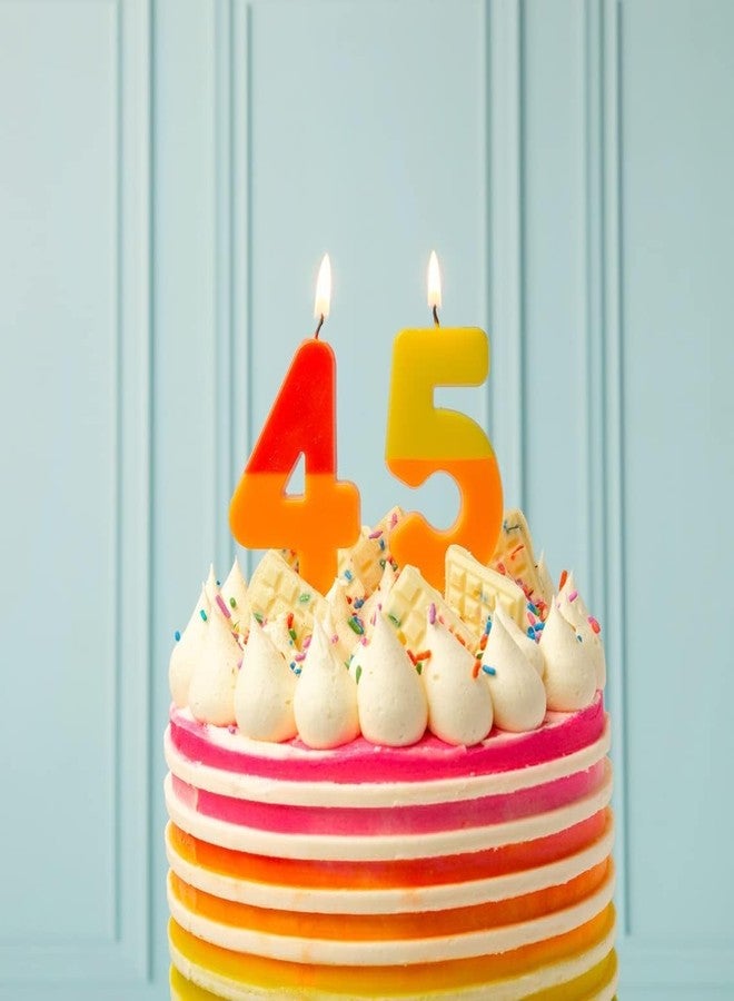 Talking Tables Orange and Red Number 4 Candle for Cakes | Colourful Birthday Cake Topper Decorations for Kids Party, Boys 4th, 14th, Girls, Anniversary, Milestone, 3inches - Image 4