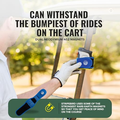 Stripebird - 2.0 Slim Golf Magnetic Rangefinder Strap (Blue - Form Fitting & No Buckle Strap) - Image 2