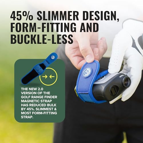 Stripebird - 2.0 Slim Golf Magnetic Rangefinder Strap (Blue - Form Fitting & No Buckle Strap) - Image 4