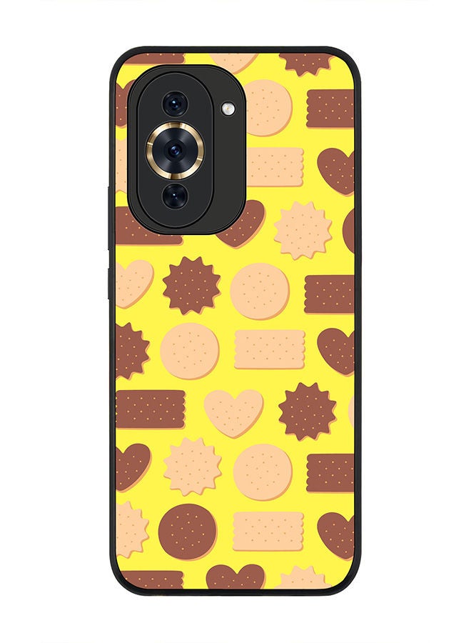 Stylizedd Rugged Black edge case for Huawei nova 10 4G Slim fit Soft Case Flexible Rubber Edges Anti Drop TPU Gel Thin Cover -  Hearty Biscuits  - Image 1