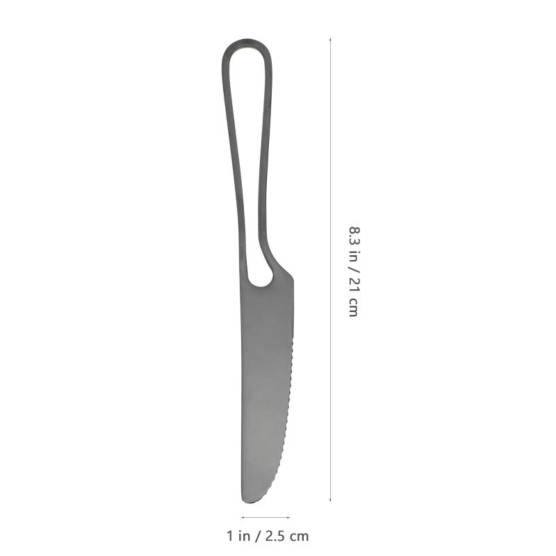 2 Sets Stainless Steel Tableware Hollow-out Spoon Fork Cutter Delicate Tableware - Image 4