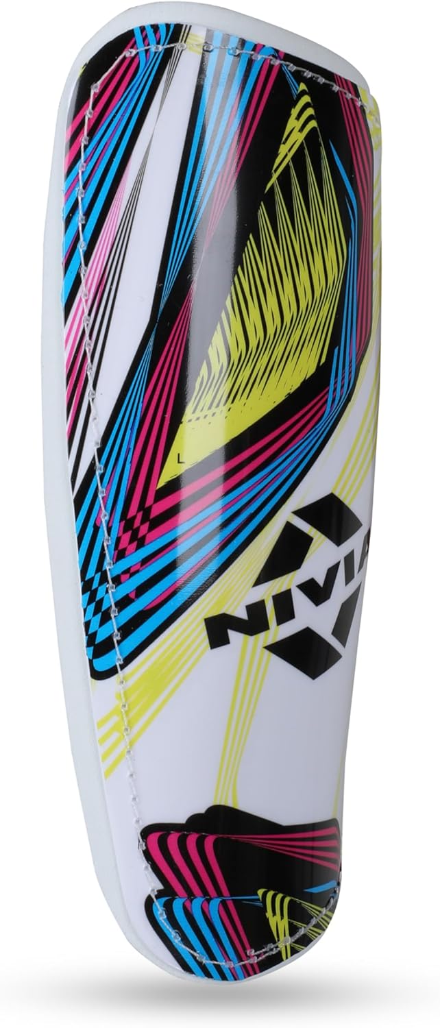 Nivia Classic Shin Guards with Sleeves for Youth and Adults, for Football Games Matches, Training, Basketball, Baseball, Cycling, Light Weight & Breathable Shin Guard with Lycra Sleeves (Large) - Image 4