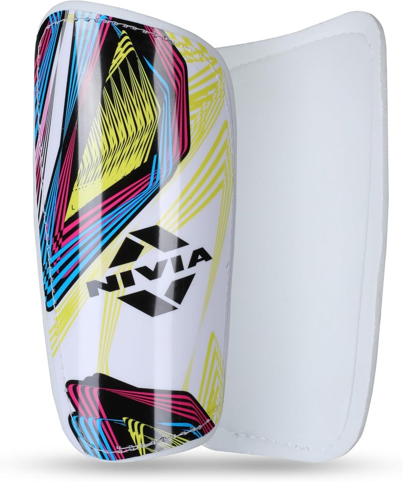 Nivia Classic Shin Guards with Sleeves for Youth and Adults, for Football Games Matches, Training, Basketball, Baseball, Cycling, Light Weight & Breathable Shin Guard with Lycra Sleeves (Large) - Image 2