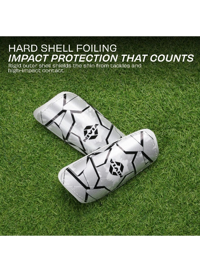 نيفيا واقيات ساق كلاسيكية بأكمام للشباب والكبار، مناسبة لمباريات كرة القدم والتدريب وكرة السلة والبيسبول وركوب الدراجات، واقي ساق خفيف الوزن وجيد التهوية بأكمام من الليكرا (مقاس كبير) - Image 2