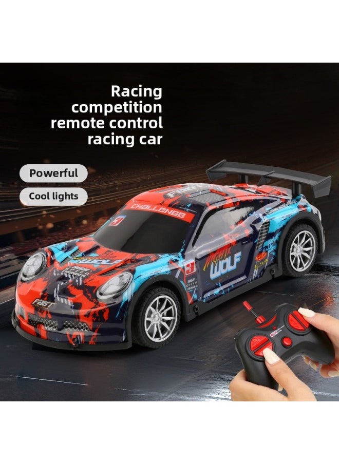 Drift PVC Car Shell Racing Car With Light Four-way Remote Control Car Simulation Car Model Boys And Girls Remote Control Car-Color:Lh-c070 [blue] Drift Remote Control Car