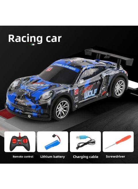 Drift PVC Car Shell Racing Car With Light Four-way Remote Control Car Simulation Car Model Boys And Girls Remote Control Car-Color:Lh-c070 [blue] Drift Remote Control Car