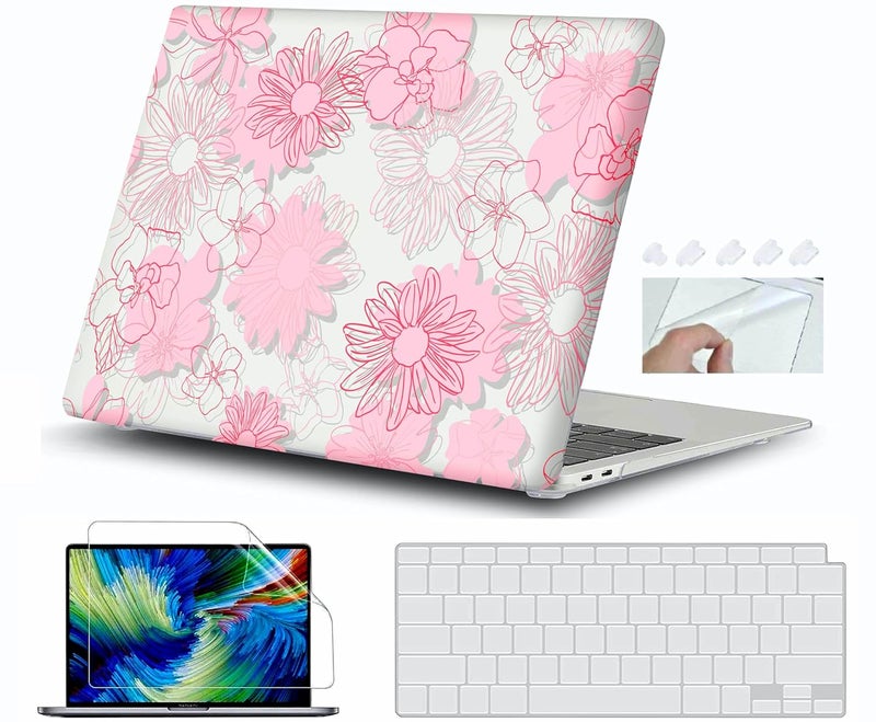 GIOIA BAZAAR Case for MacBook Air 15 inch 2023 2024 Release M3 A3114 M2 A2941 Liquid Retina Display Chip Crystal Clear Case with Liquid Retina Display, Plastic Hard Shell, (Design34) - Image 1