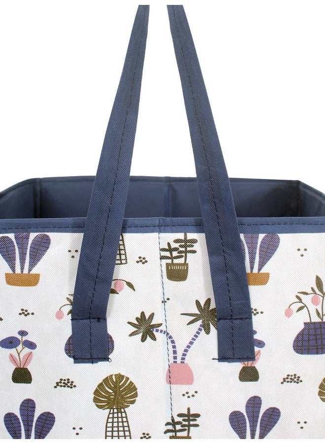 PrettyKrafts 75L Non Woven Mushroom Printed Square Foldable Large Laundry Bag/Basket With Lid & Handle, Freestanding Cloth Storage Organizer for Bedroom, Dorm (36x36x53cm, White, Set of 1) - Image 5