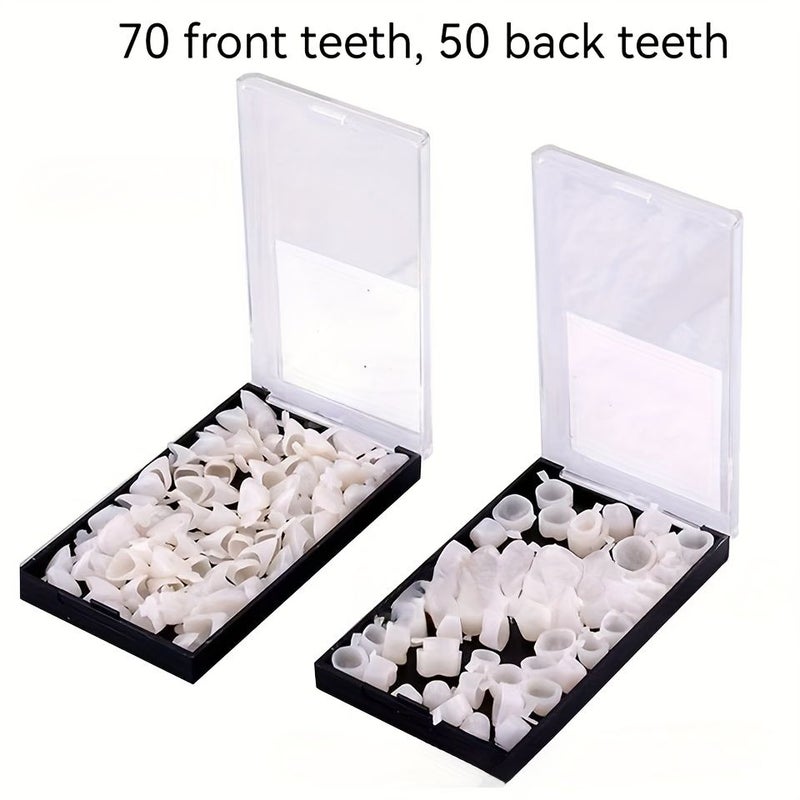120pcs Upper Lower Reusable Temporary Dentures Soft Comfortable Odorless Porcelain Veneers - Image 3