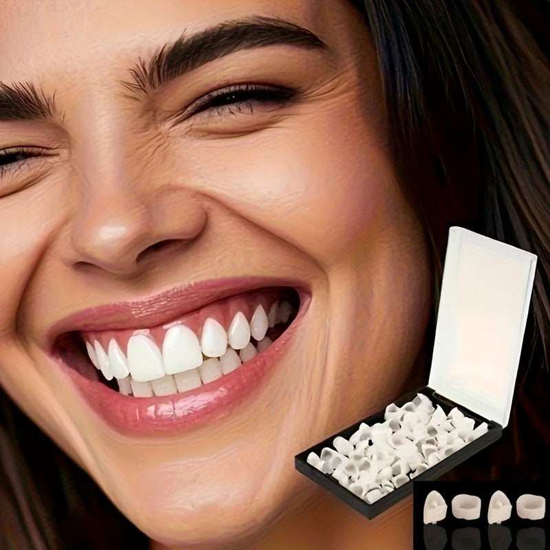 120pcs Upper Lower Reusable Temporary Dentures Soft Comfortable Odorless Porcelain Veneers - Image 4