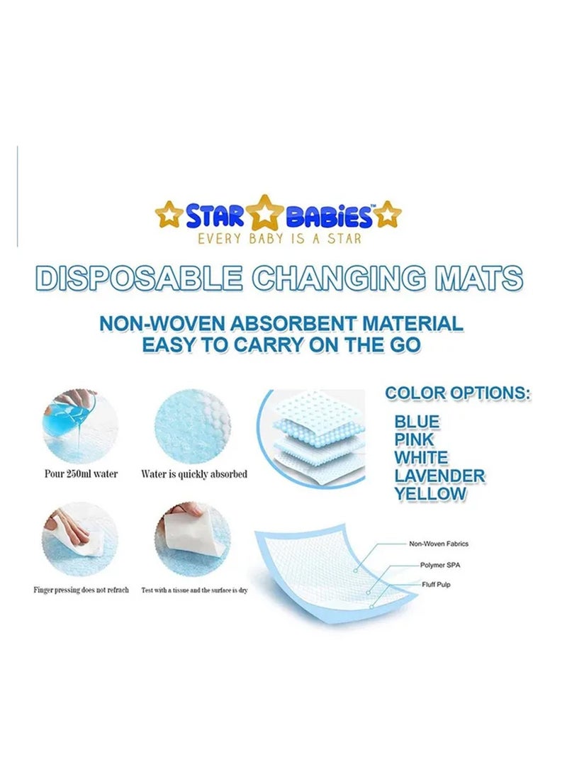 A to Z - Disposable Changing Mat size (45cm x 60cm) Large- Premium Quality for Baby Soft Ultra Absorbent Waterproof - Pack of 36 - White - Image 3