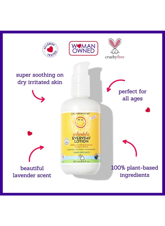 California Baby Calendula Lotion 100% Plantbased Very Soothing Baby Lotion For Sensitive Skin Lavender Kids Lotion Allergy Friendly Organic Calendula + Aloe Vera 251 Ml / 8.5 Oz.  - Image 2