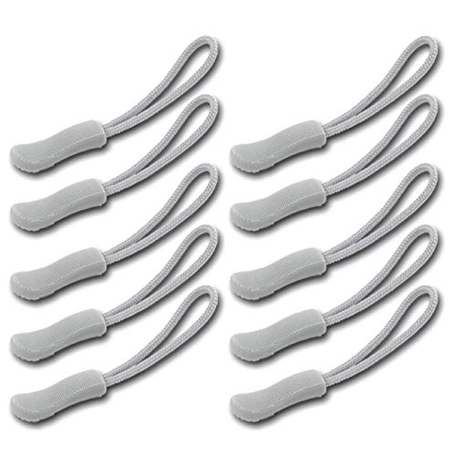 DYZD Durable Zipper Pulls Tab Tags Cord Pulls Zipper Extension Zip Fixer for Backpacks, Jackets, Luggage, Purses, Handbags (Grey,10 PCS) - Image 5