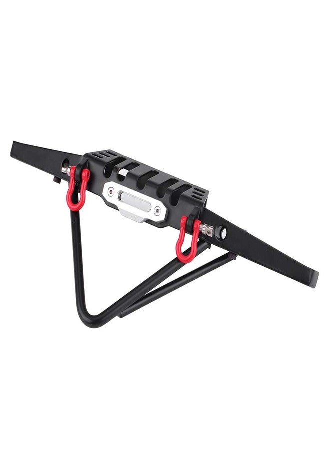 Dilwe RC Car Front Bumper, RC Crawler Steel Front Bumper with LED Lights for Axial SCX10 90046 Remote Control Car Replacement Upgrade Part Accessory - Image 1