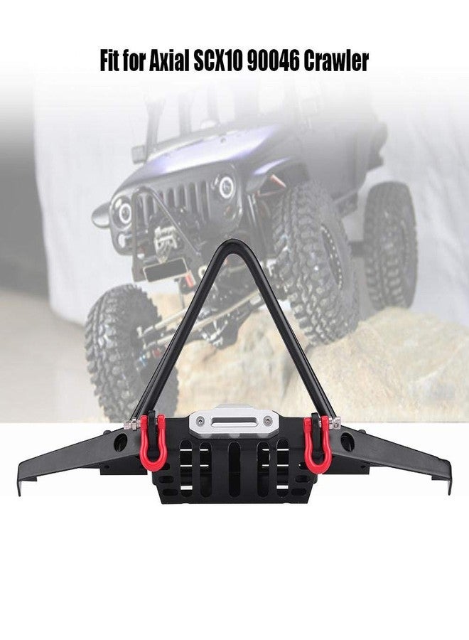 Dilwe RC Car Front Bumper, RC Crawler Steel Front Bumper with LED Lights for Axial SCX10 90046 Remote Control Car Replacement Upgrade Part Accessory - Image 3