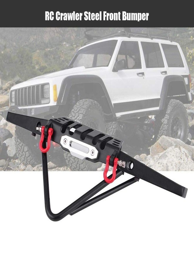 Dilwe RC Car Front Bumper, RC Crawler Steel Front Bumper with LED Lights for Axial SCX10 90046 Remote Control Car Replacement Upgrade Part Accessory - Image 4