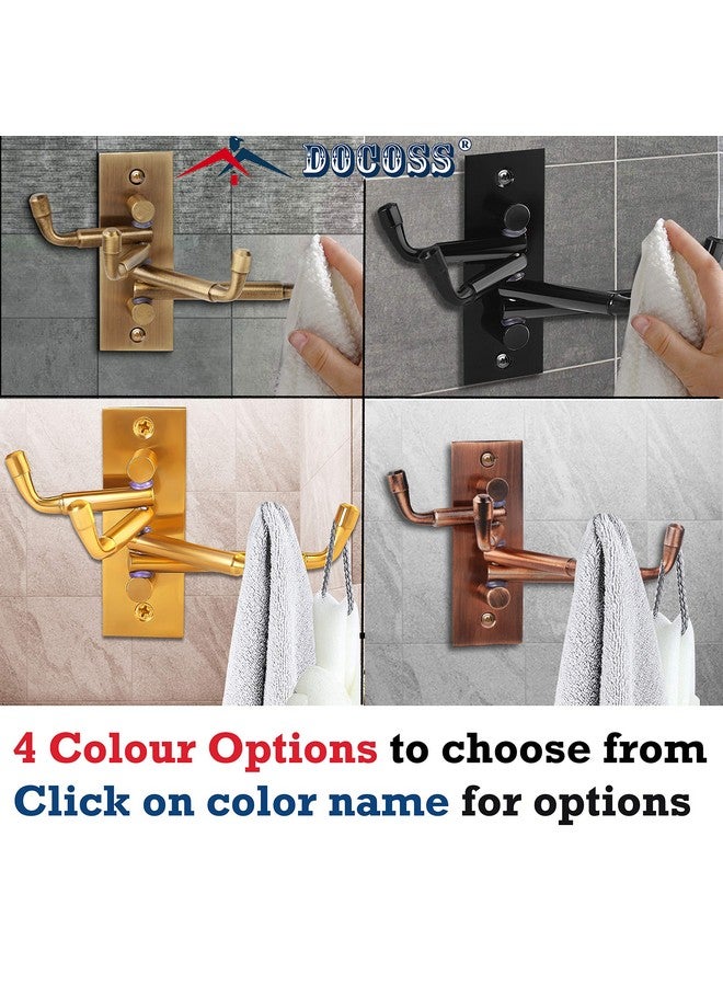 DOCOSS -Pack of 4-Stainless Steel Flexible Antique Brass Bathroom Hanger Cloth Hooks Wall Hook Door Robe Hooks for Hanging Keys,Clothes,Towel Steel Hook - Image 3