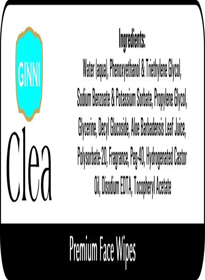 GINNI CLEA Wet Wipes, Cleansing & Makeup Remover Wipes, Wet Tissues for Face Moisturizing With Aloe Vera Goodness (90 WIpes) - Image 3