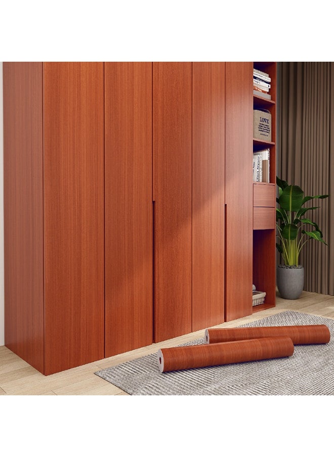 Anna 45cm x 5m Waterproof, Moisture-Proof, and Oil-Proof Faux Wood Grain Self-Adhesive Wallpaper for Home Renovation  - Image 2