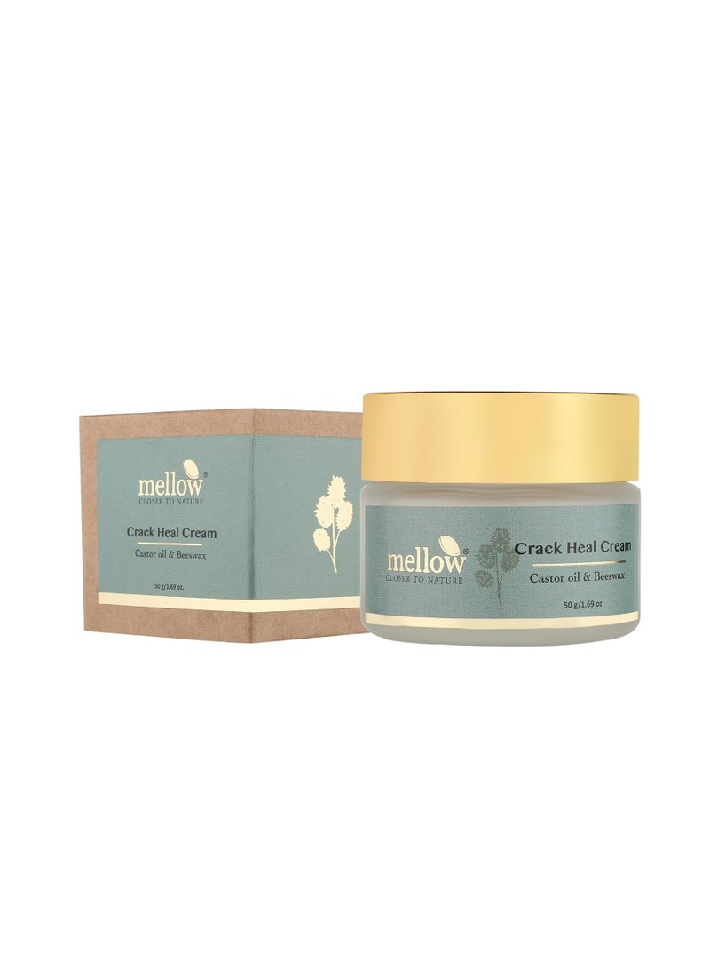 Mellow Herbals Ayurvedic Crack Heal for Rough Cracked Heels Foot Healing cream with Beeswax Til Arandi Oil 50Gm - Image 2